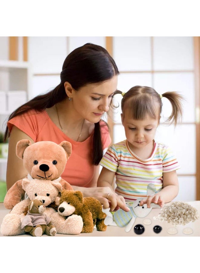 دايتويز عيون أمان 150 قطعة من عيون الأمان البلاستيكية 6-12 مم مع غسالات عيون حرفية لمشاريع الكروشيه للحيوانات المحشوة ودمى الدببة وحرف يدوية وصنع ديكورات الحفلات - Image 5